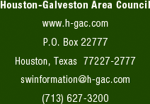 Houston-Galveston Area Council - www.h-gac.com  - P.O. Box 22777 - Houston, Texas - 77227-2777 - swinformation@h-gac.com - (713) 627-3200